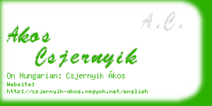 akos csjernyik business card